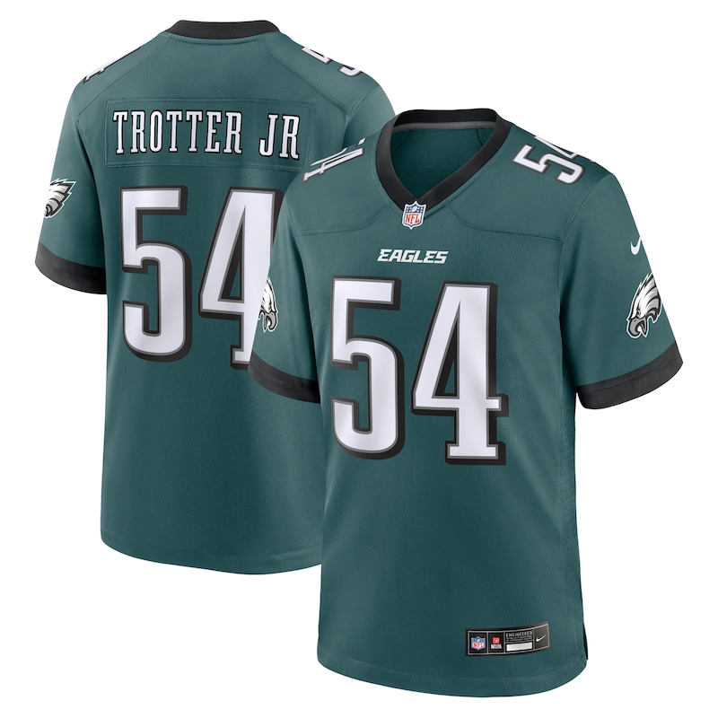 None Jeremiah Trotter Jr. PHI Eagles Premium Game Jersey Game Day Wear