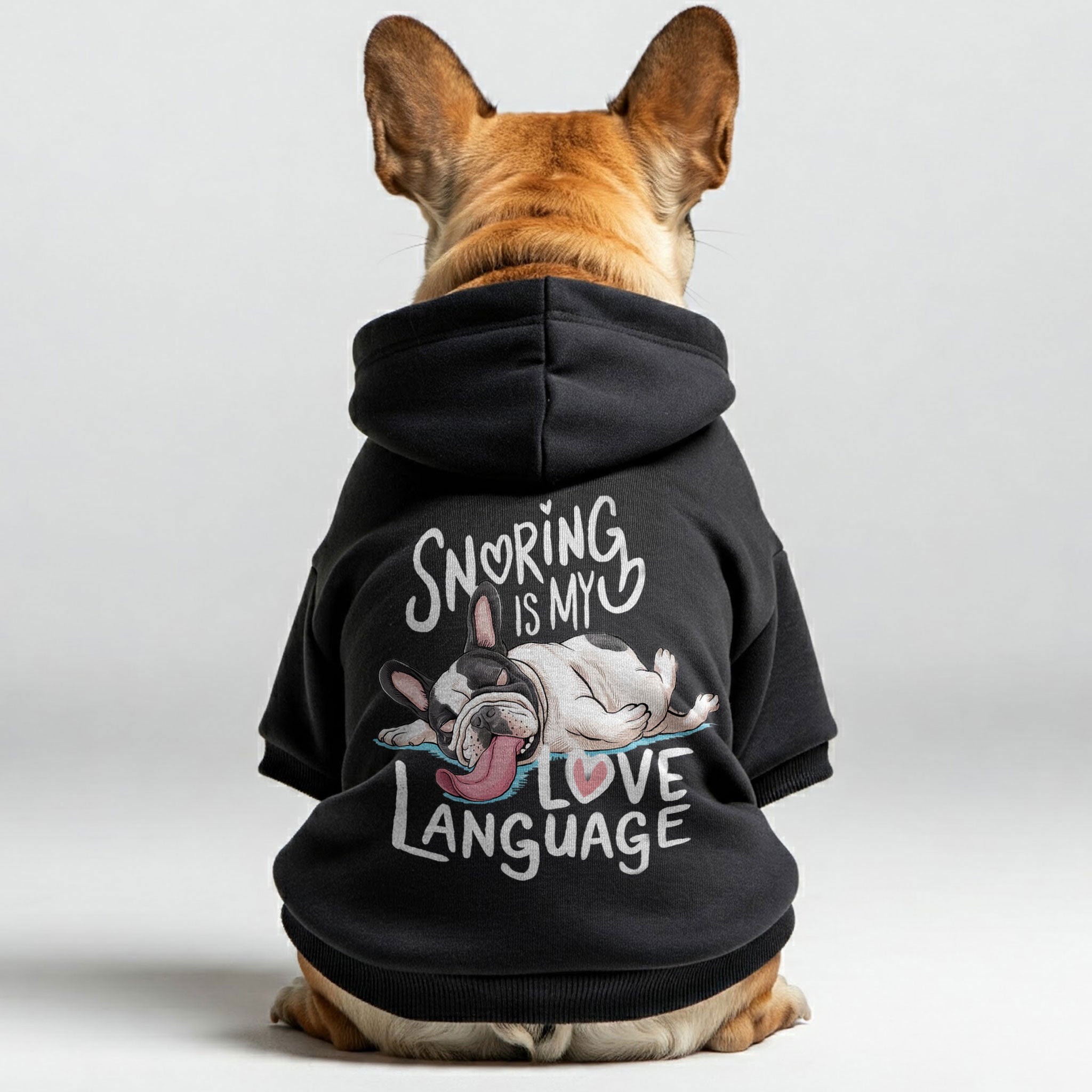 French Bulldog My Language Personalized French Bulldog Hoodies With