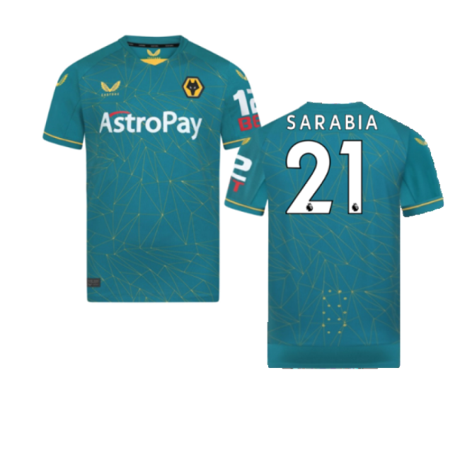 Durable Material Wolves Wolves Away Pro Jersey Sarabia #21 Modern ...