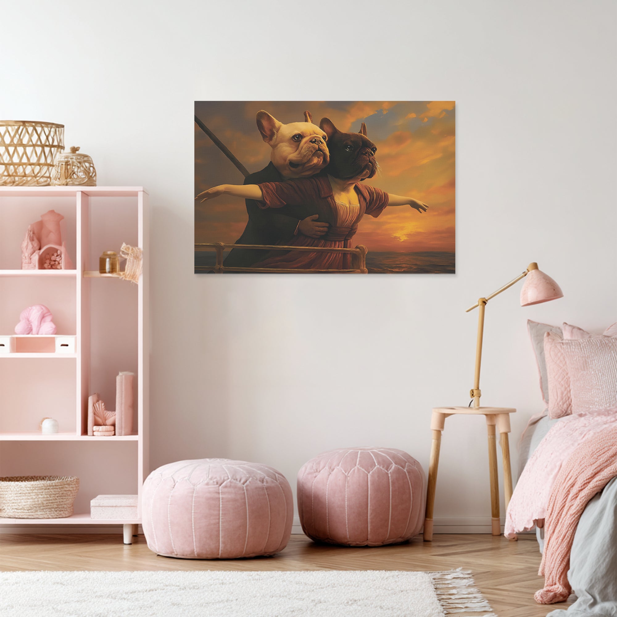Ellie - Adorable Frenchie canvas Wall Art