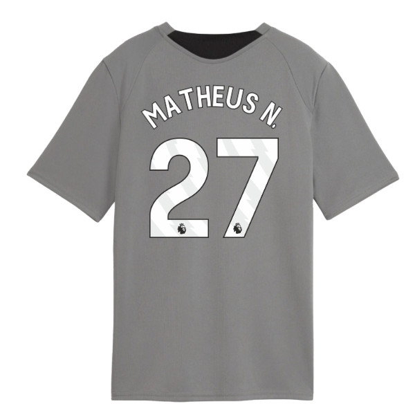 [HP] 2026-2027 Man City Training Jersey (Cast Iron) - Kids (Matheus N. 27)