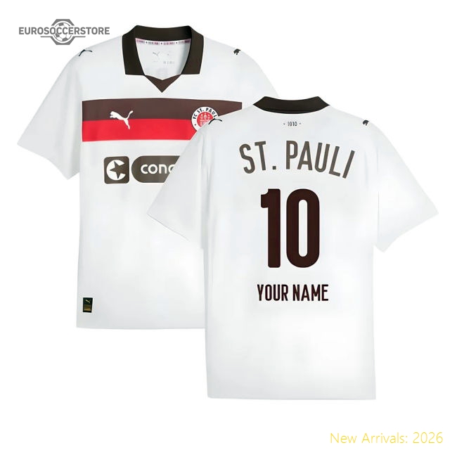Premium Premium 2025-2026 St Pauli Away Shirt (Your Name)