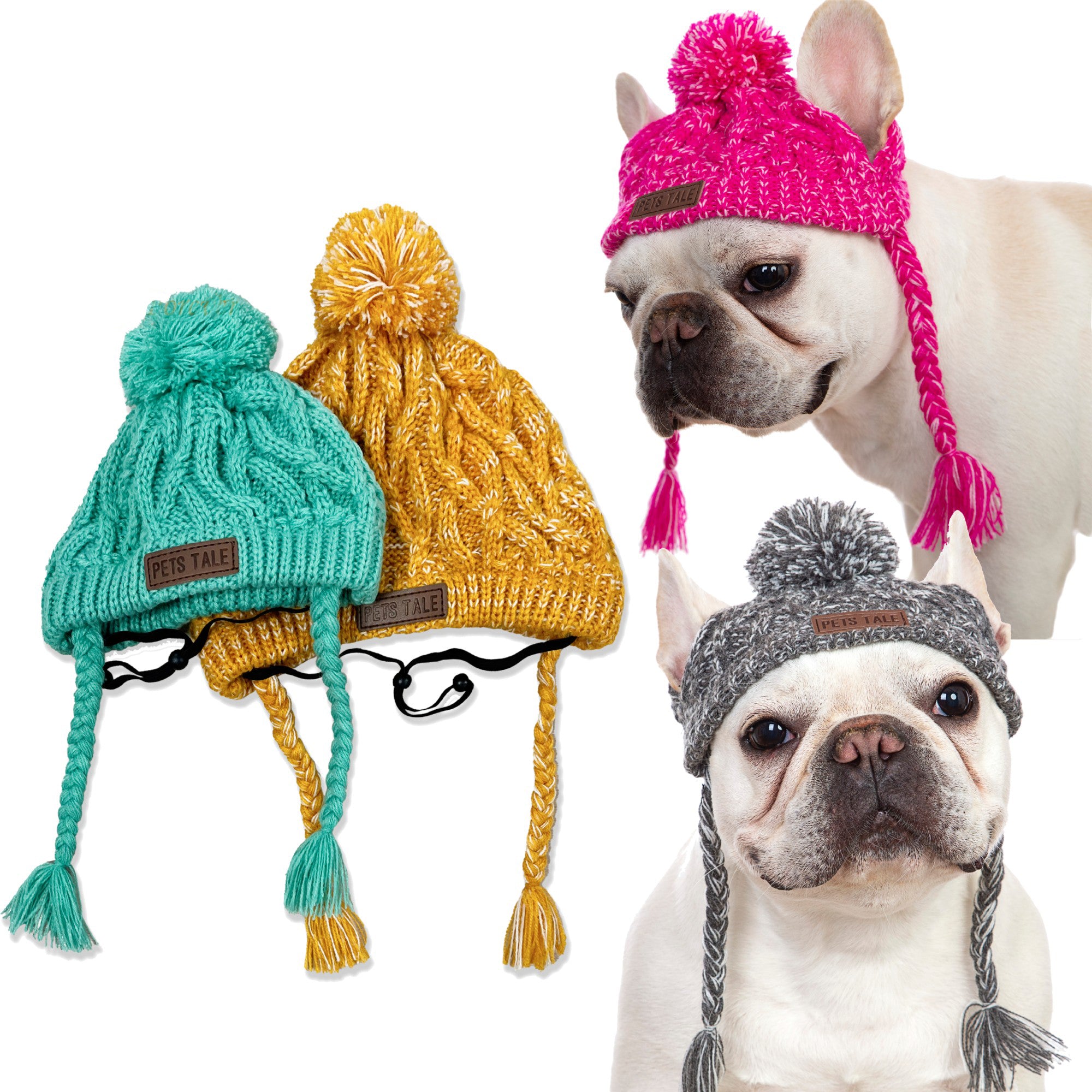 CozyCouture Frenchie Knitted Soft Winter Hat