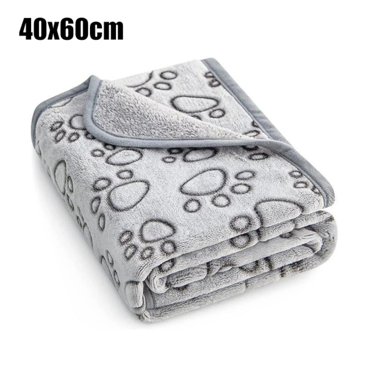 Blankie French Bulldog Blanket – Soft Fluffy Calming Washable Paw Print Dog Quilt