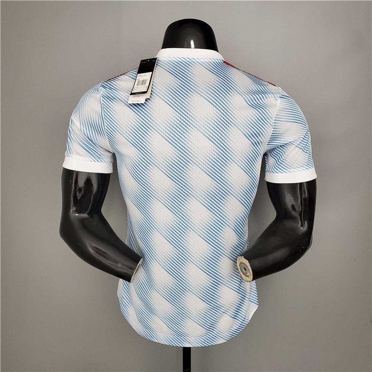 Breathable Man Utd Manchester United 21-22 Away Light Blue Soccer