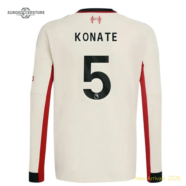 2025-2026 Liverpool Kids Soft Jersey Konate Climacool Machine-washable