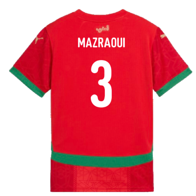 Morocco Kids 20242025 Home Jersey  Authentic Retro Retro