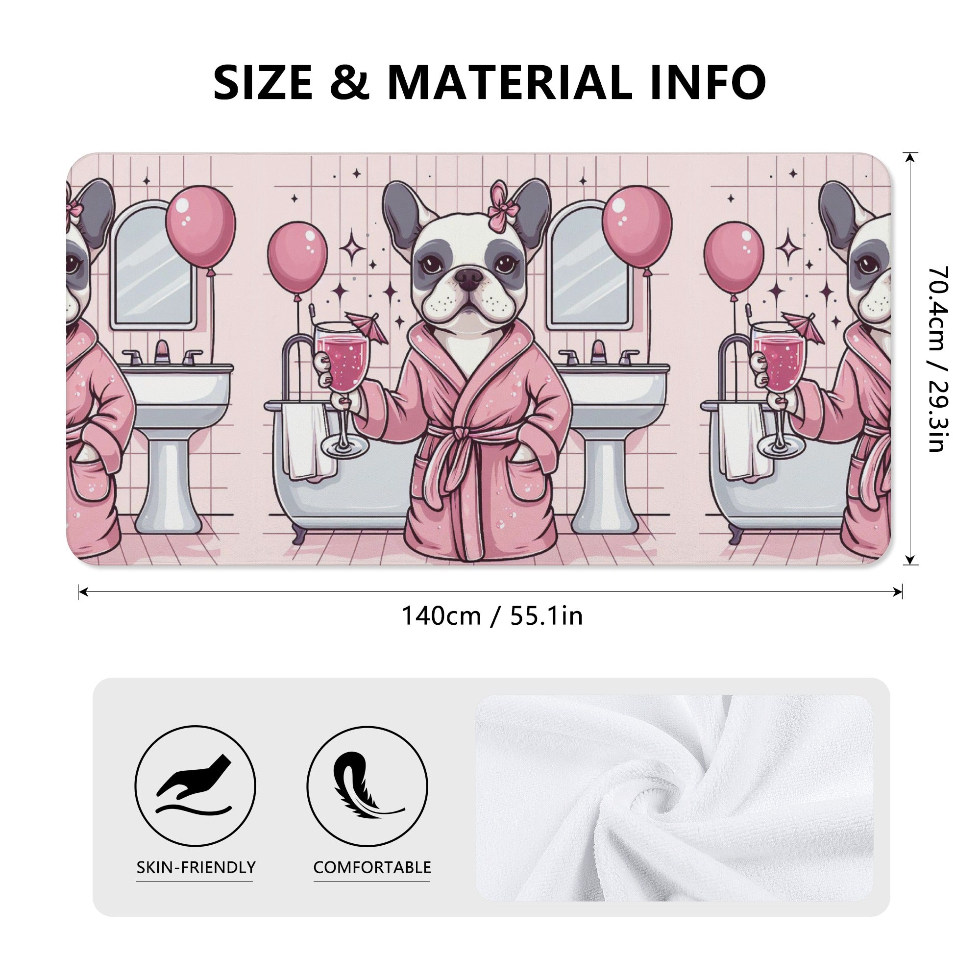 Aspen - Bulldog Bath Towel Paw Protection | Comfort Fit