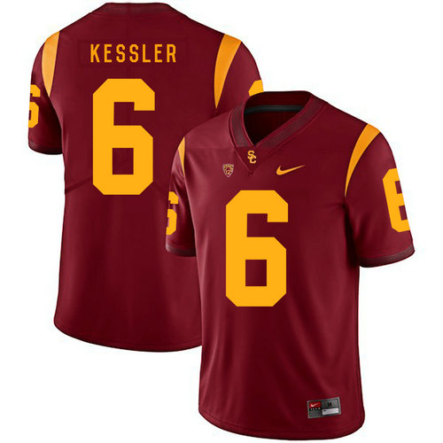 Men's None Red 2024 high quality Cody Kessler #6 durabl Jersey