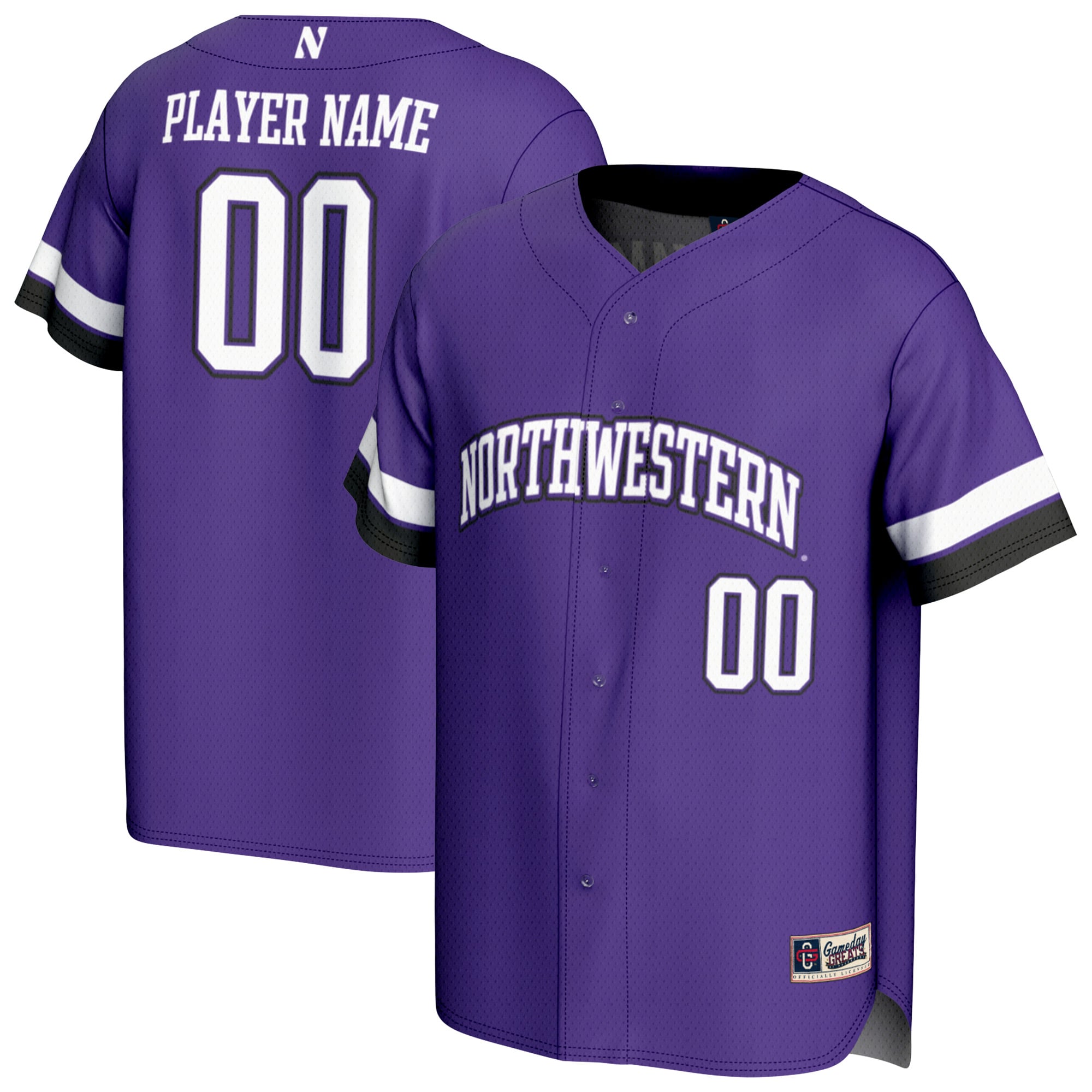 Northwestern Wildcats GameDay Greats Unisex Personalized Collegiate Baseball Fashion Jersey - Purple