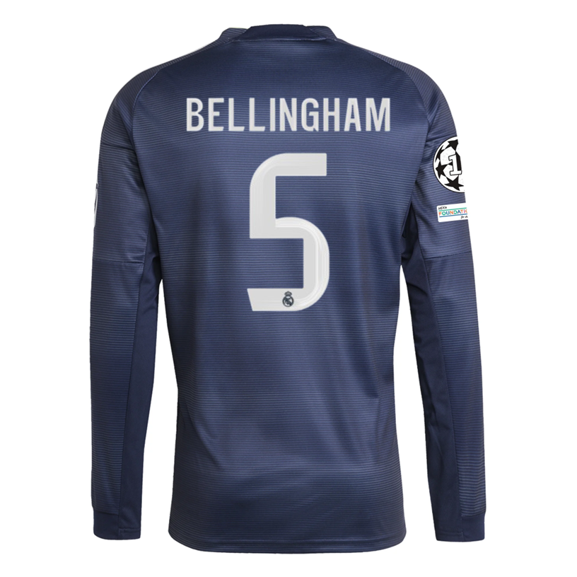 Real Madrid Sleeve 2025-2026 UCL Away Jersey – Authentic Shirt