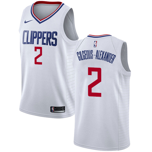 Nike Los Angeles Clippers #2 Shai Gilgeous-Alexander White NBA Swingman Association Edition Jersey Mens