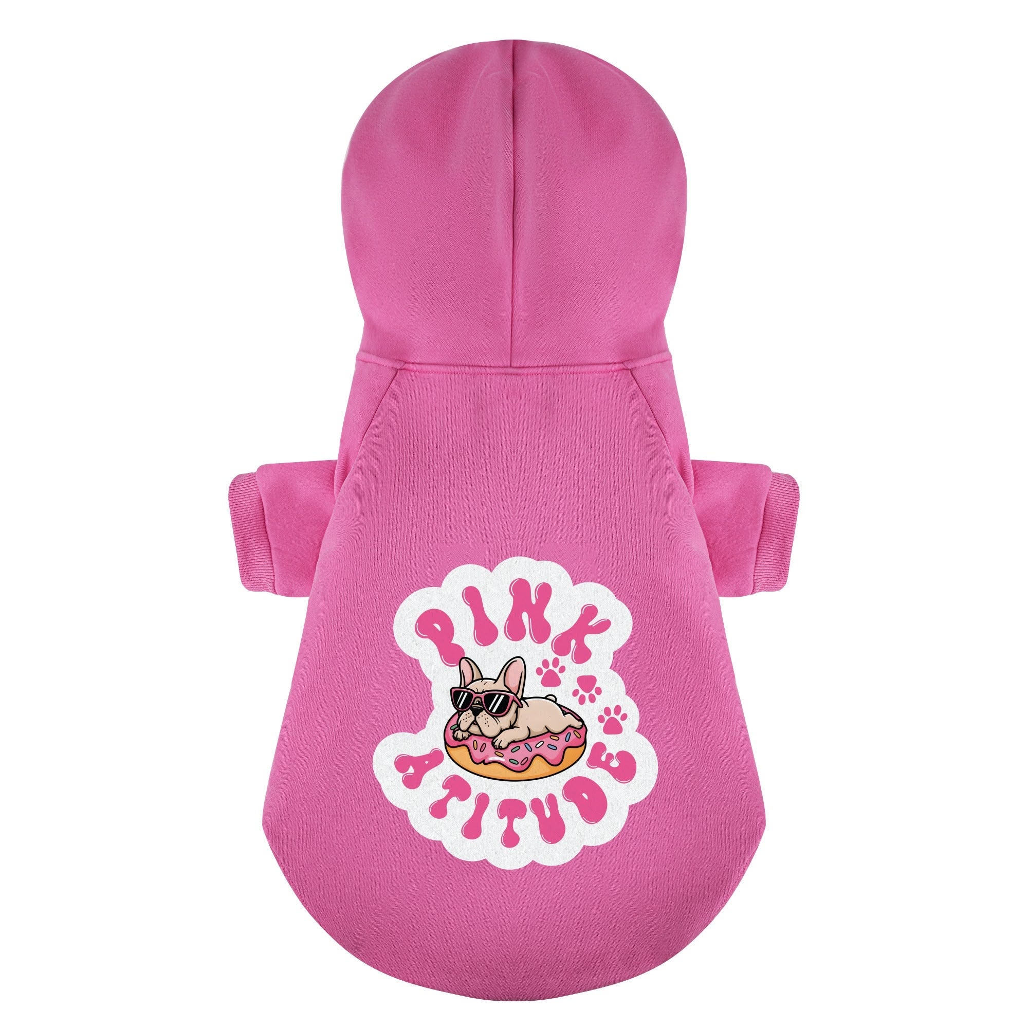 French Bulldog Pink Attitude Personalized French Bulldog Hoodies With