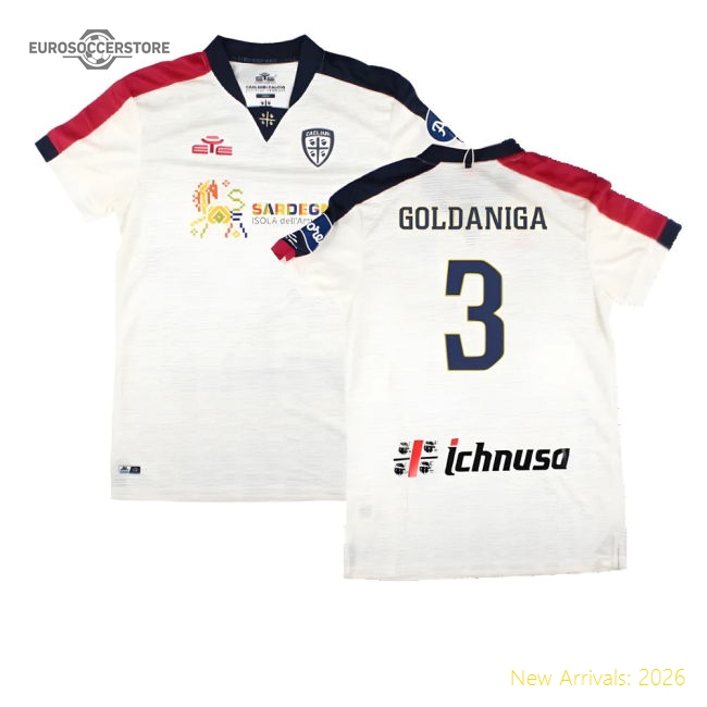 Cagliari 2022-23 Away Kit Jersey (S) (Goldaniga 3) (Bnwt)