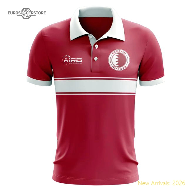 Bahrain Concept Stripe Polo Shirt (Red)