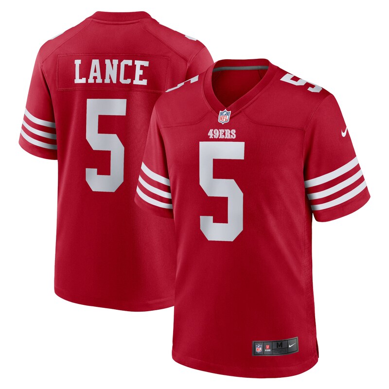 Trey Lance San Francisco 49ers Nike Team Game Jersey - Scarl...
