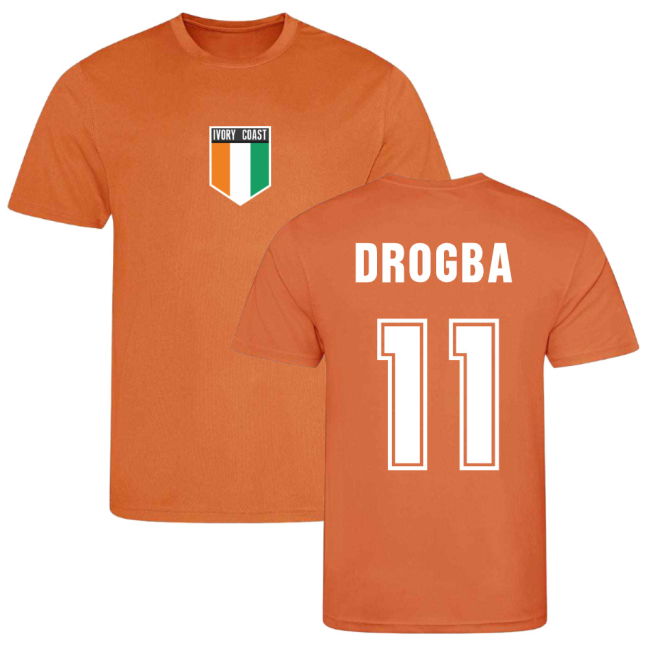 Exclusive-Design Pro-Grade Drogba Ivory Coast Training Jersey (Orange)