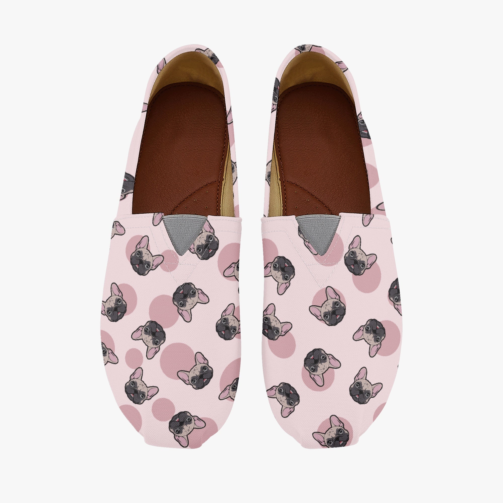 Sloth - Frenchie Lover Casual Canvas Shoes For Frenchie Fans