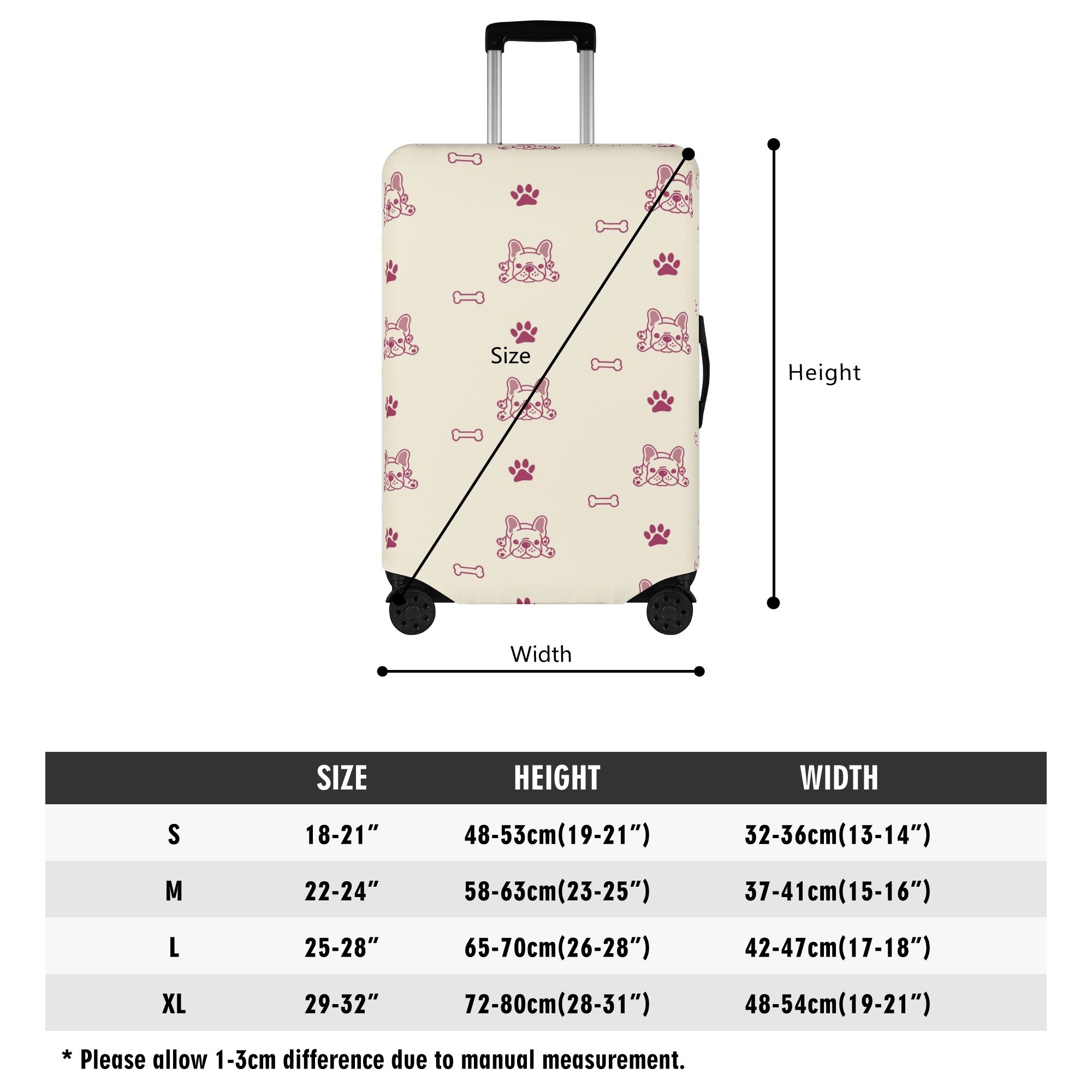 French Bulldog Prince Luggage Cover Practical Pet Supply