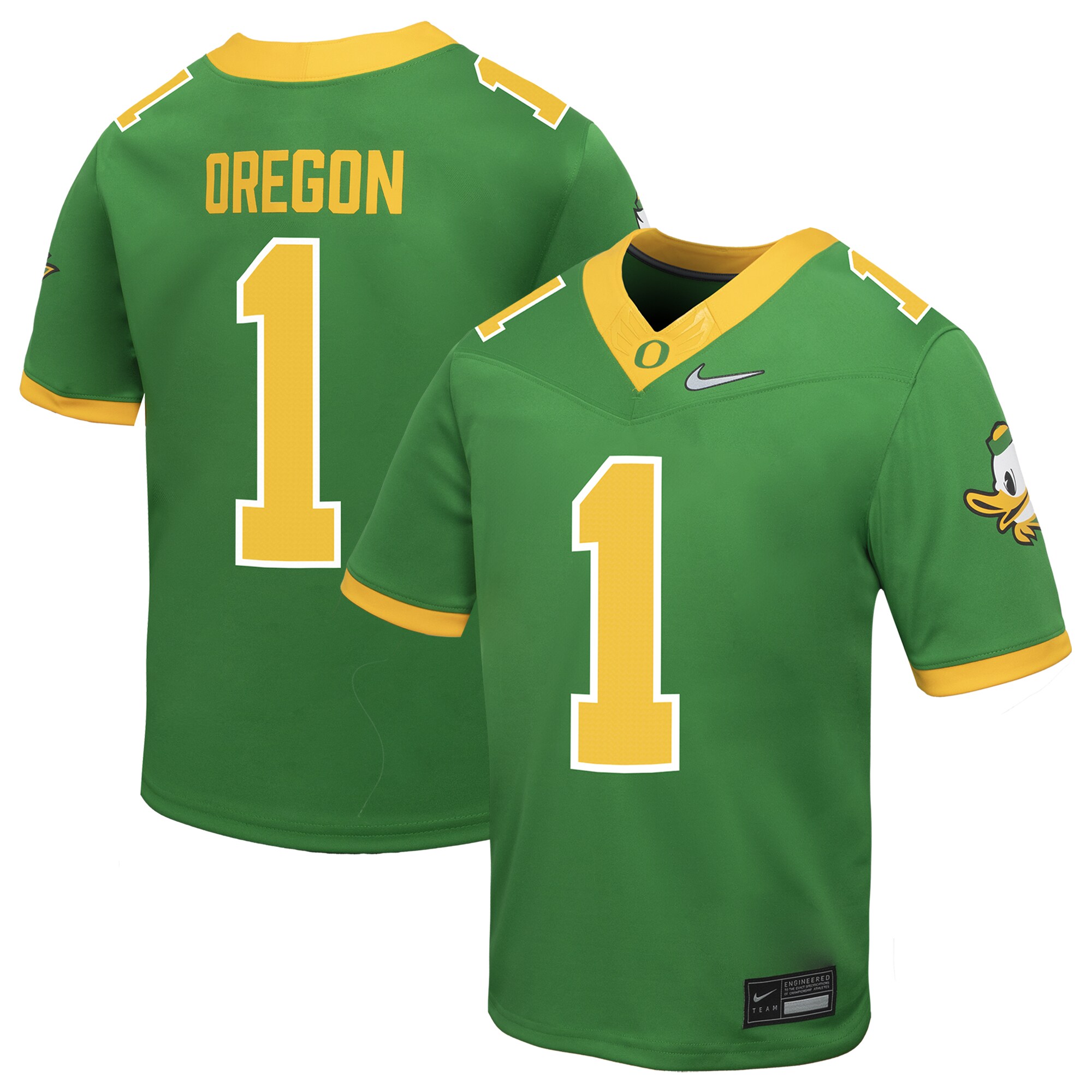 [Youth] Oregon Ducks #1 Football Jersey - Apple Green | Stadium Series 26/27 Season