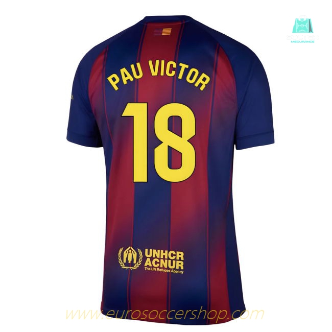 2025-2026 Barcelona Home Shirt (Pau Victor 18)
