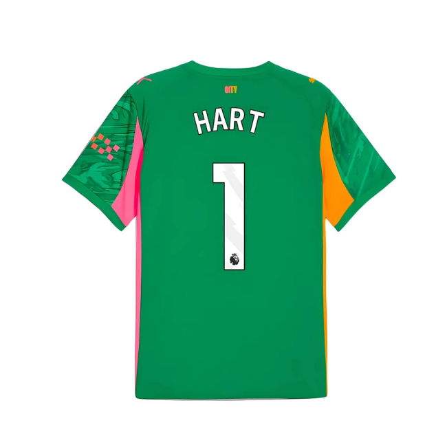 2025-2026 Man City Shirt (Green) (Hart 1) (Green) | Great Deal