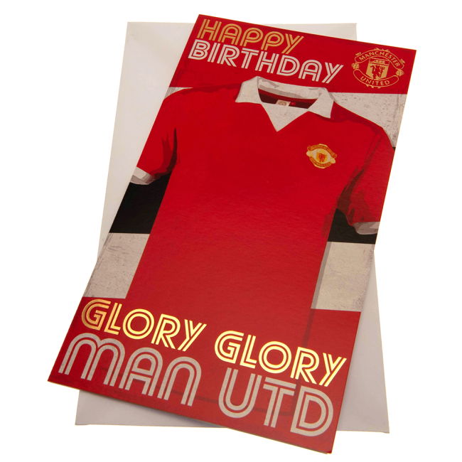 Manchester United FC Retro Jersey Birthday Card