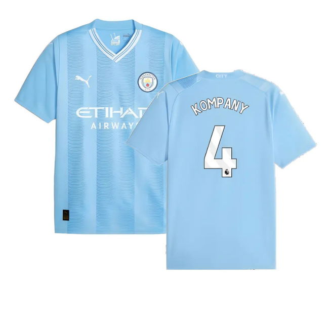 2023-20 Man City Official Home Soccer Jersey KOMPANY #4 M S