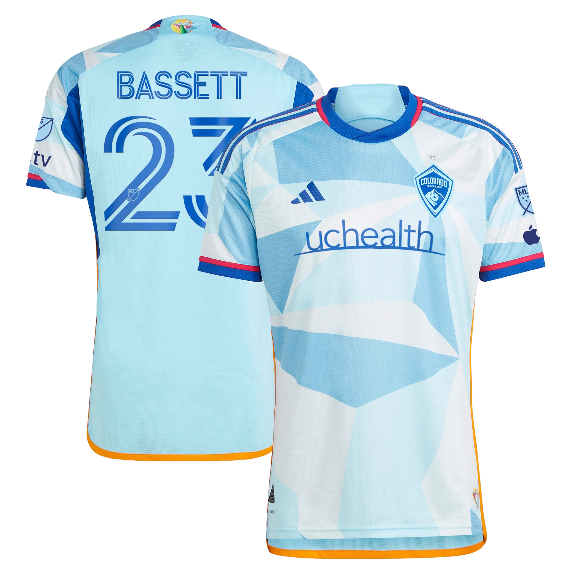 [SJH] Cole Bassett Colorado Rapids 2023 New Day Kit Authentic Jersey - Light Blue