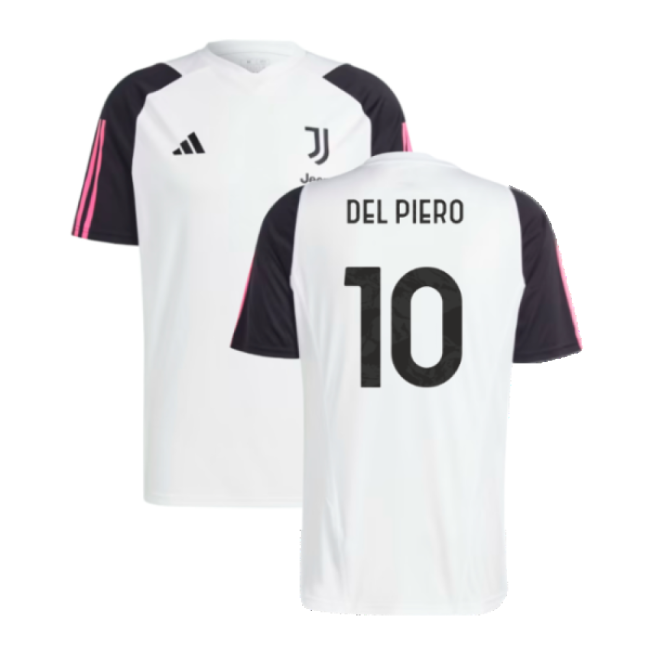 2023-2024 Juventus Training Soccer Shirt (White) (Del Piero 10)