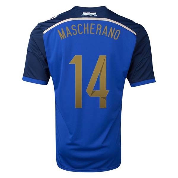 Premium Durable Argentina 1415 Away Soccer Shirt 14 MASCHERANO
