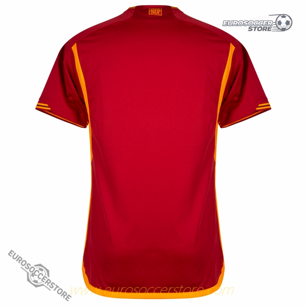 AS Roma's 23-24 Home Jersey Featuring SPQR Sponsorship
