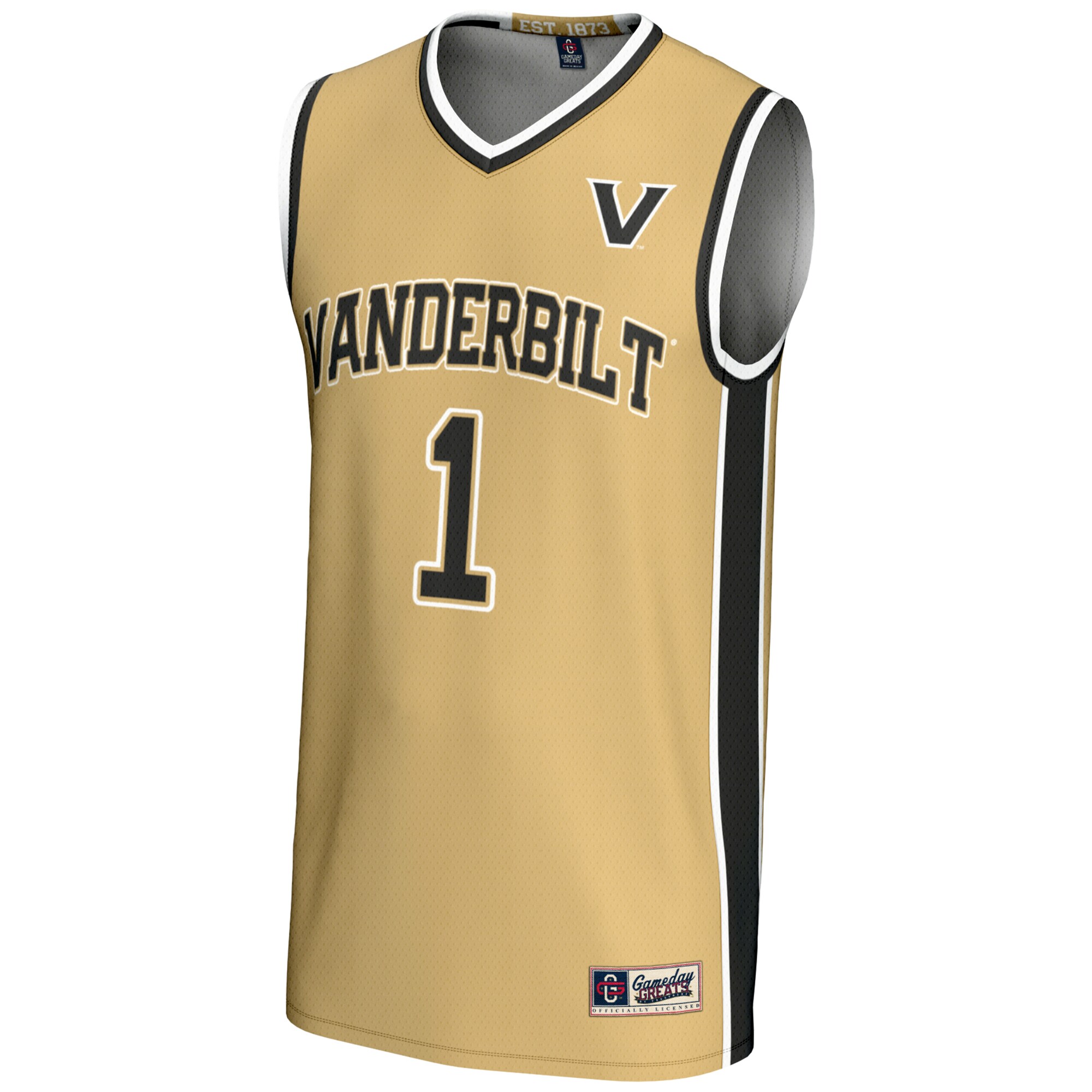 [DDG] Vanderbilt Commodores GameDay Greats Youth Lightweight Collegiate Basketball Jersey - Gold