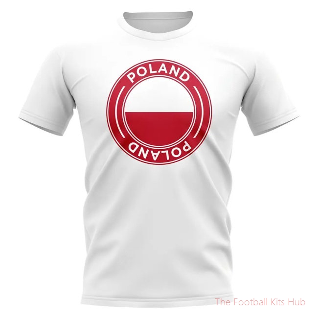 Poland Football Badge T-Shirt (White)