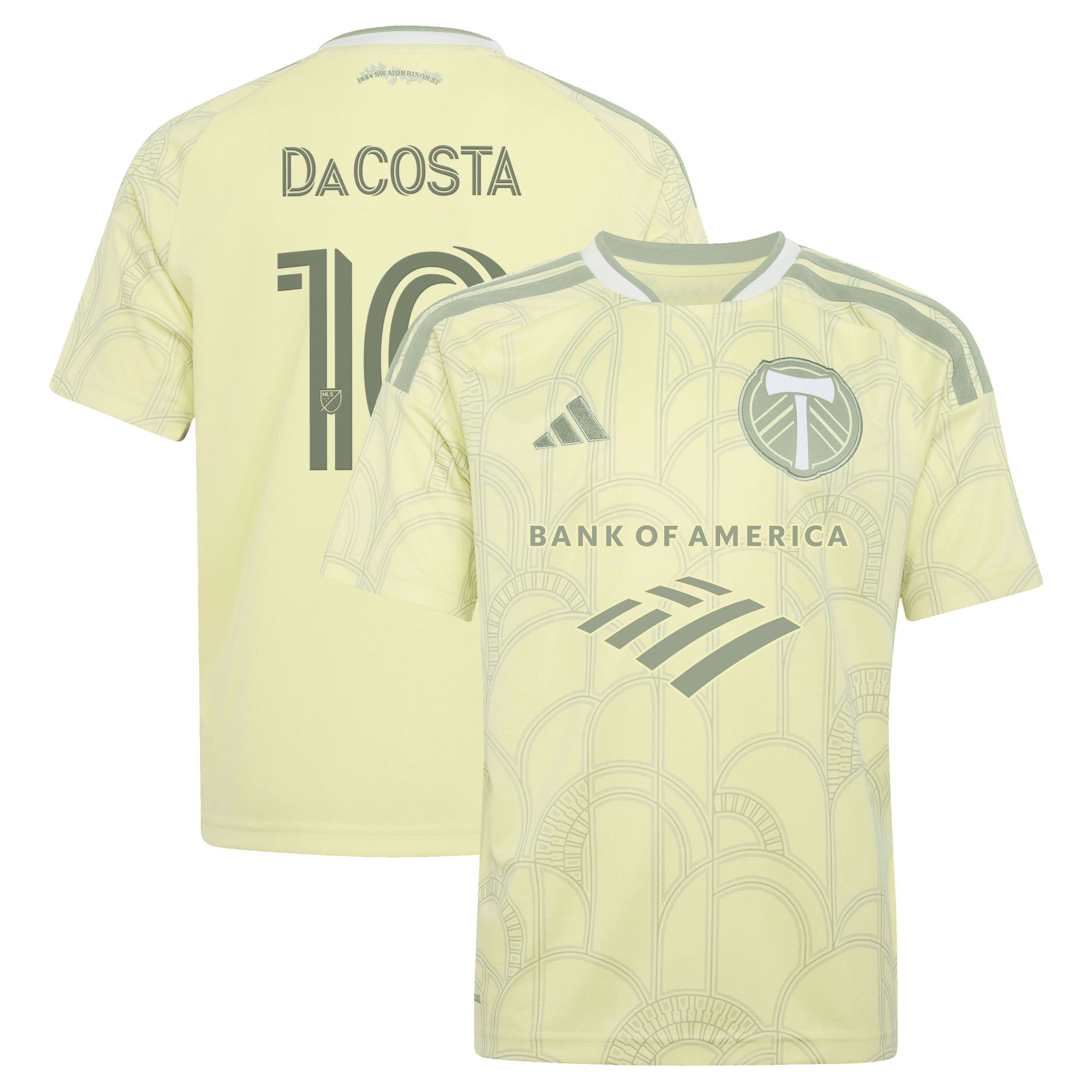 [SJH] David Da Costa Portland Timbers Youth 2026 Civic Stadium Kit Replica Jersey - Yellow