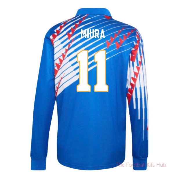 Japan Long Sleeve Home Shirt 1993 Miura #11 Stadium Edition