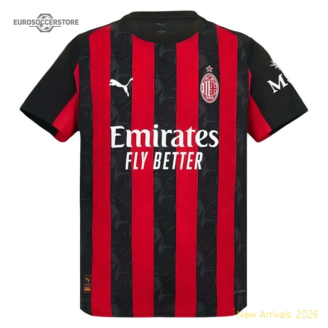Excellent 2025-2026 Ac Milan Authentic Home Shirt - Supporter Edition