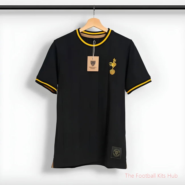 France Cockerel Retro Football Shirt Black
