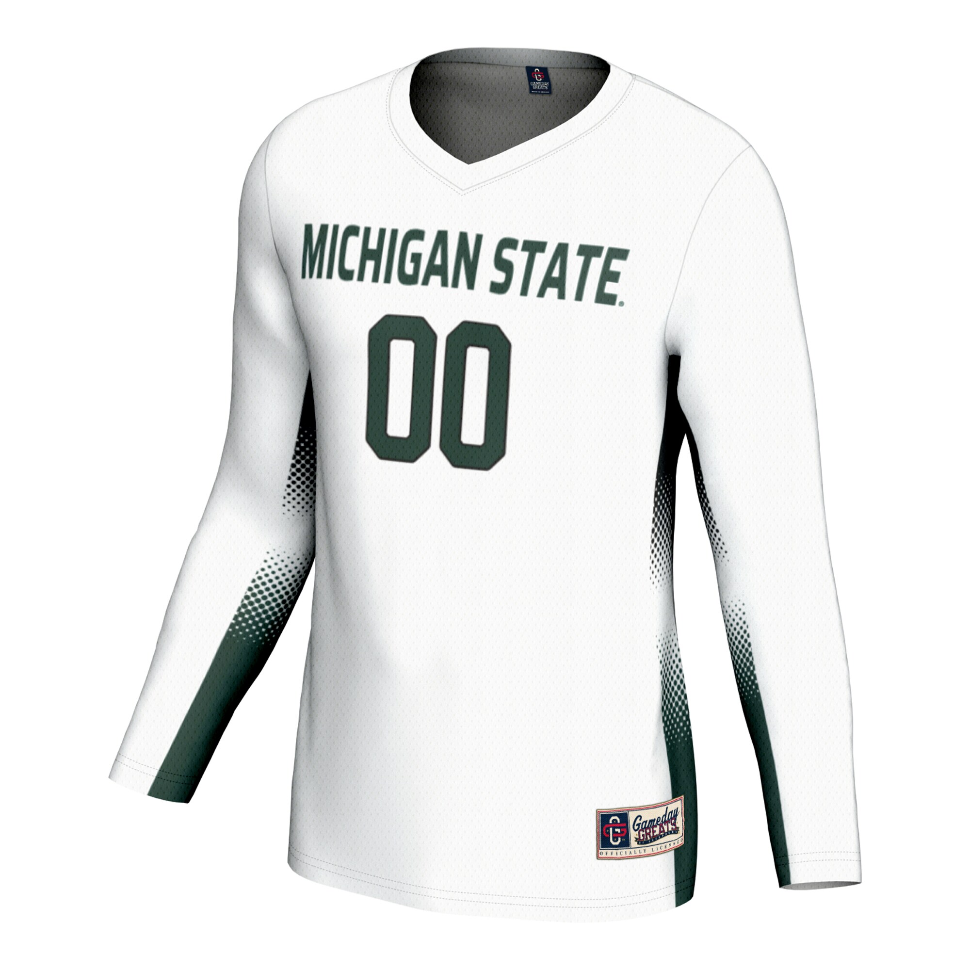[DDG] Michigan State Spartans GameDay Greats Unisex Adult NIL Lightweight Volleyball Jersey - White
