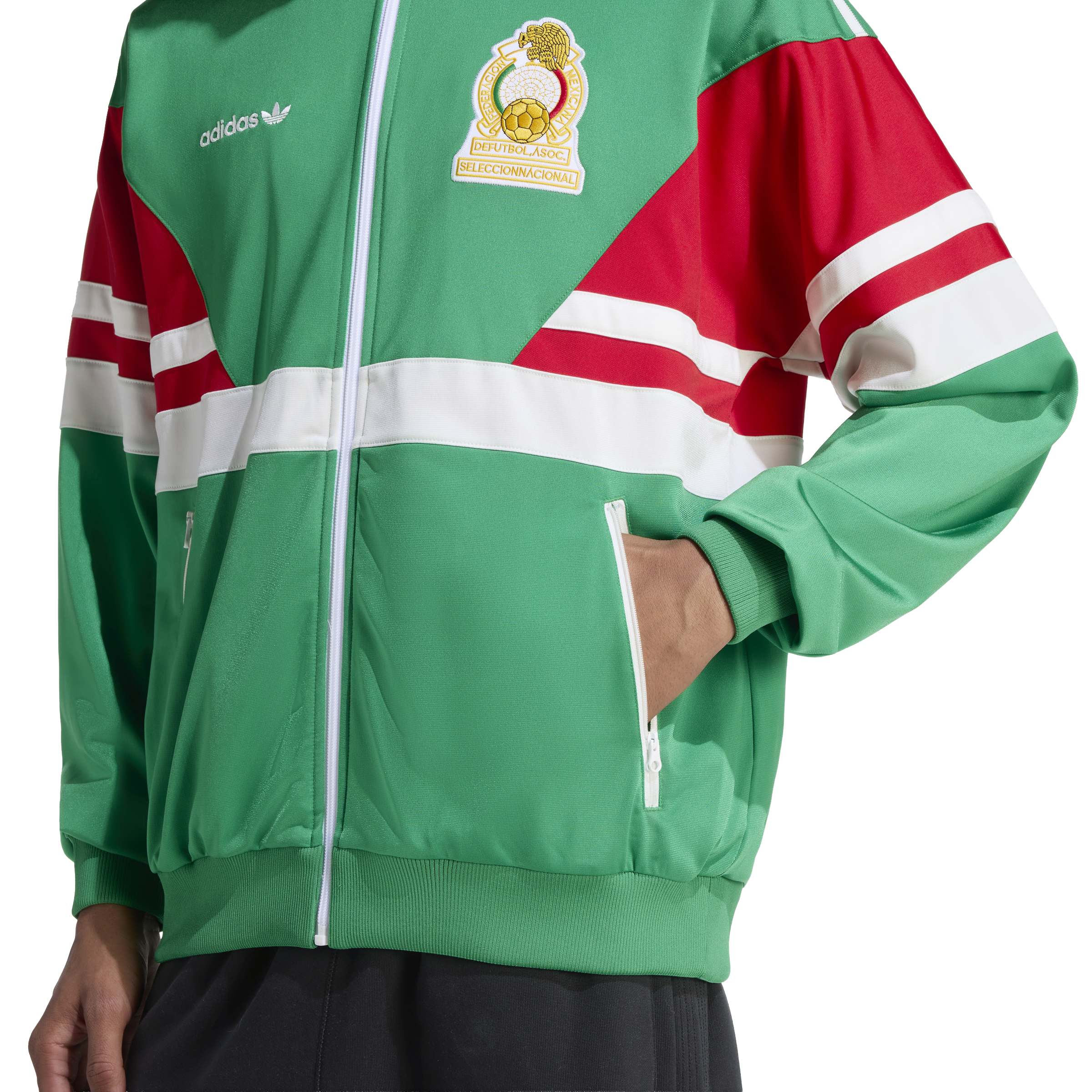 [SJH] Mexico National Team 1986 Bringback Full-Zip Track Jersey Top - Green