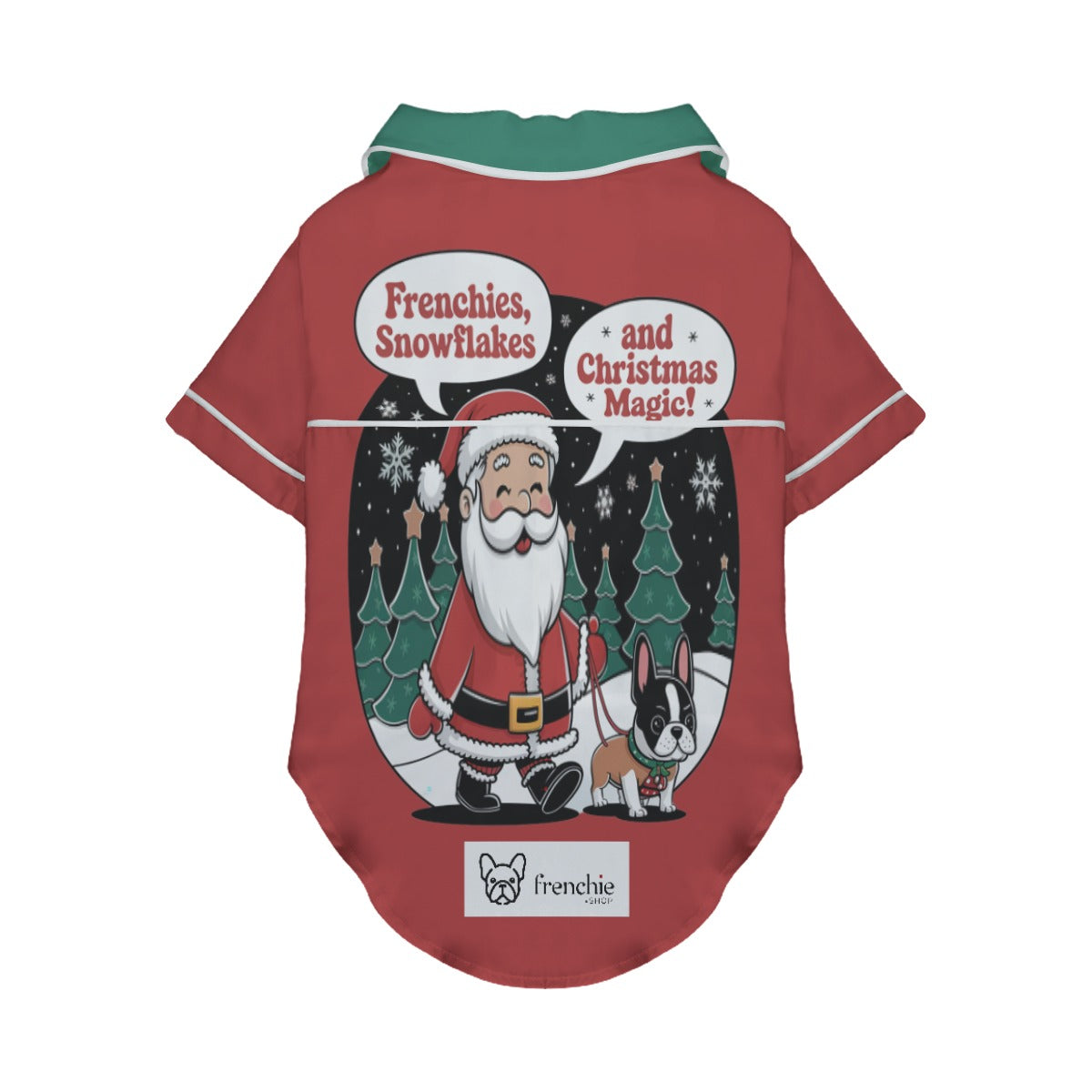 French Bulldog Frenchies, Snowflakes, And Christmas Magic! Pajamas For