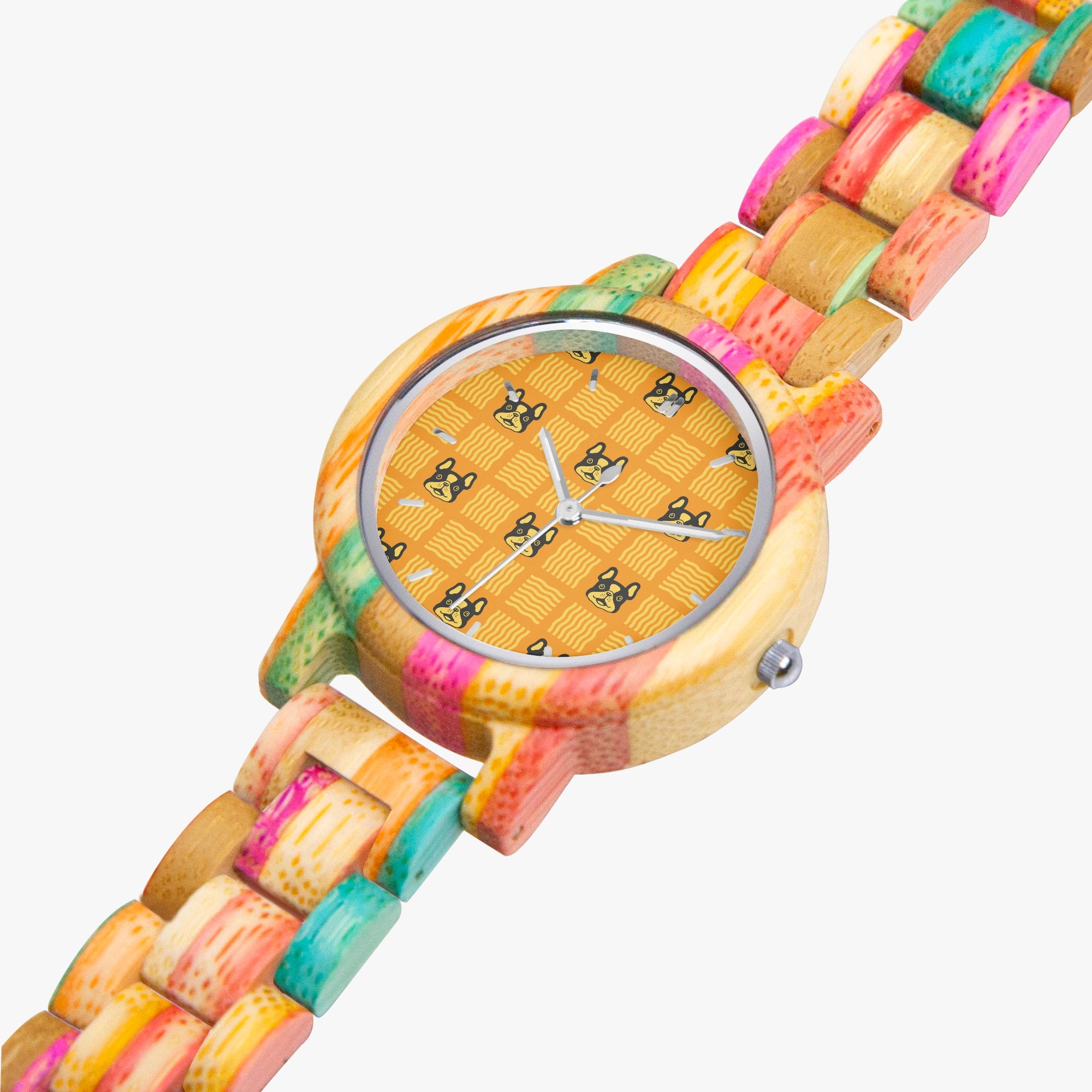 Peppa - Frenchie Stylish Wooden Watch For Frenchie Lovers Outdoor Use
