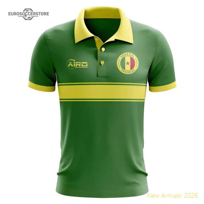 Exceptional Teranga Lions Concept Stripe Polo Shirt (green)