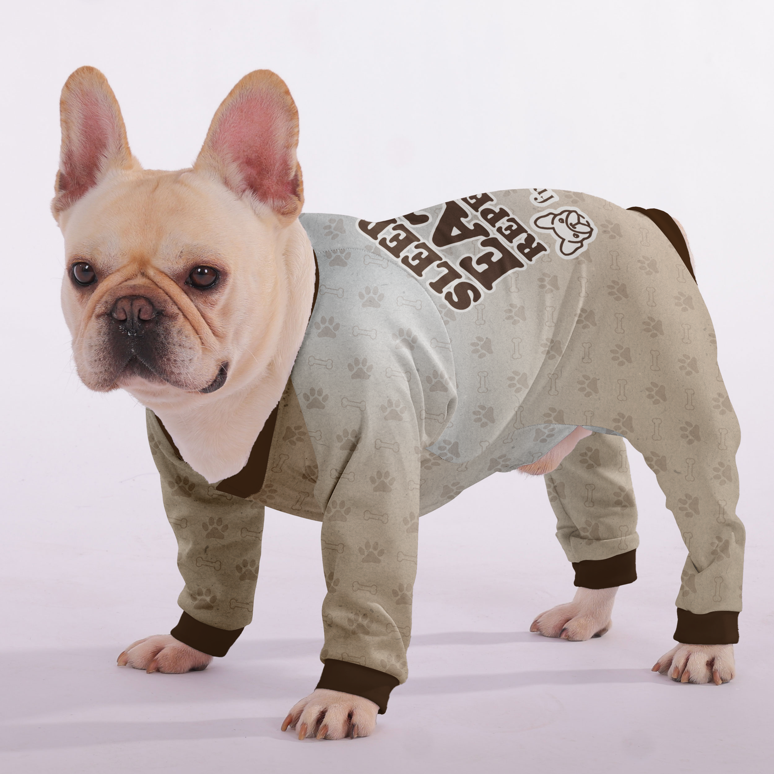 French Bulldog Sleep, Eat, Repeat Frenchie Pajamas – Ultra Soft, Cozy,