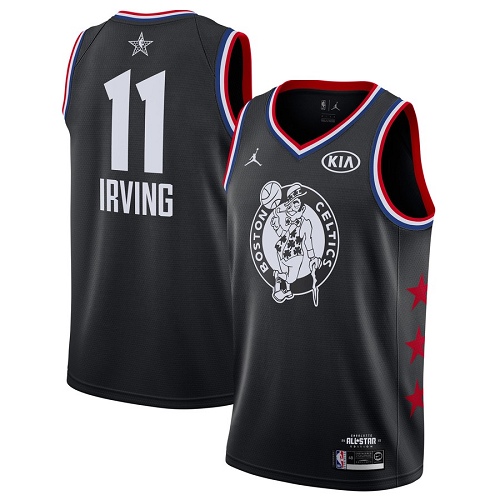 Black Nike Kyrie Irving #11 Celtics Jersey - Breathable Material