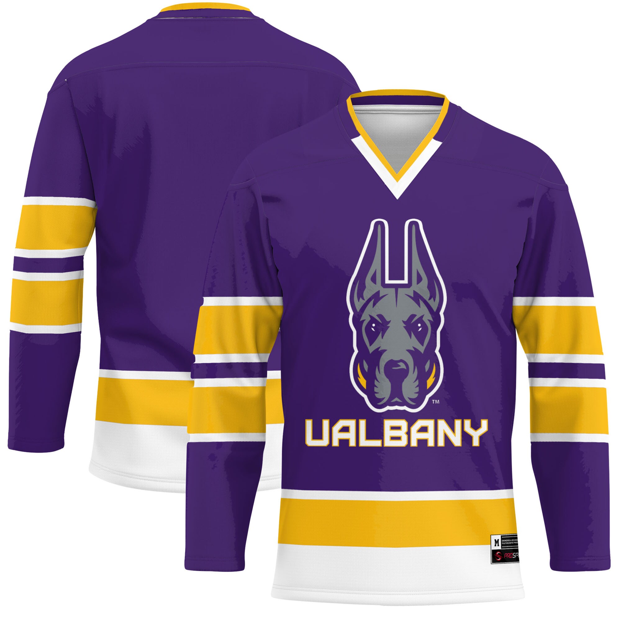 [DDG] UAlbany Great Danes GameDay Greats Hockey Jersey - Purple