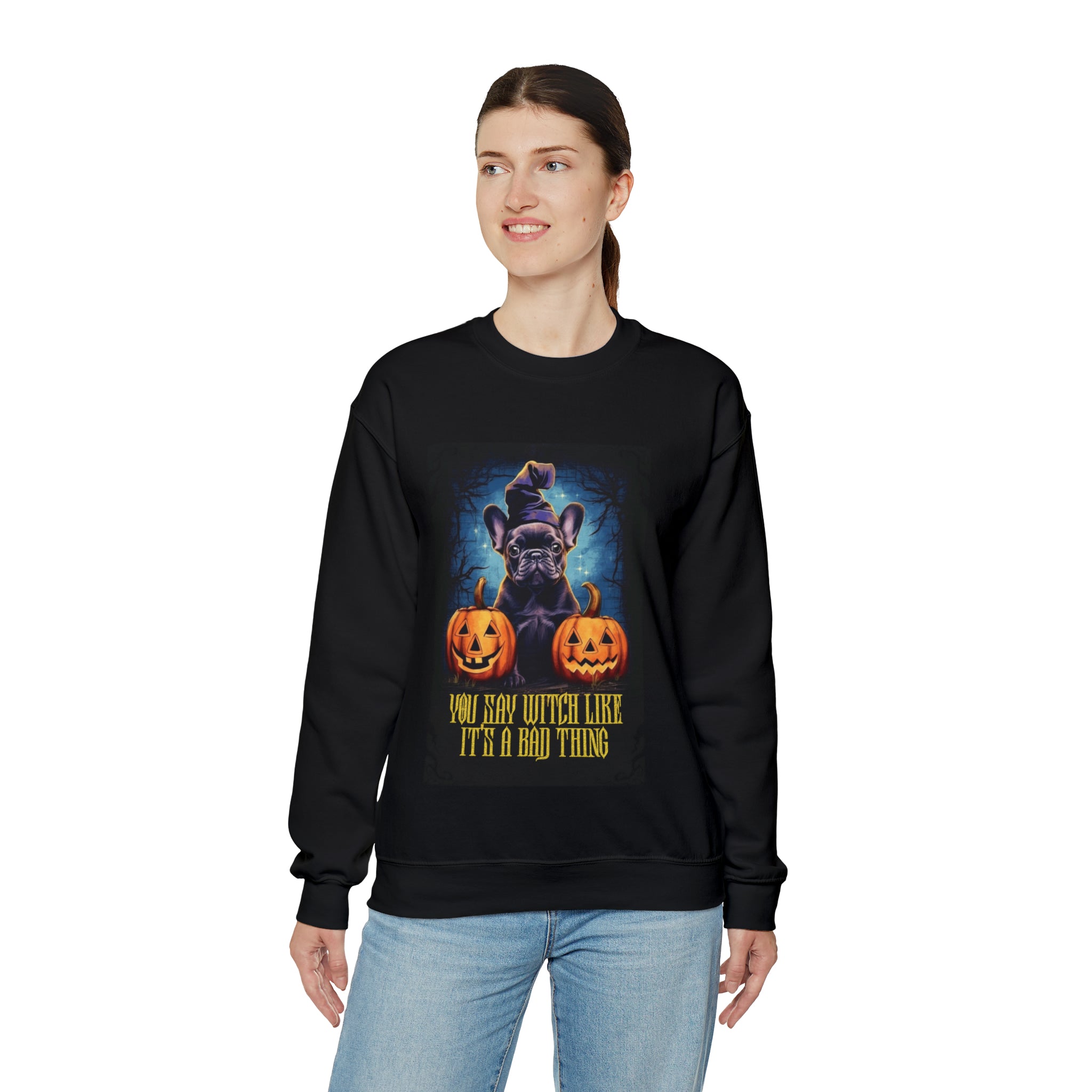 French Bulldog Witch Like Halloween Unisex Sweatshirt Frenchie Pet Item