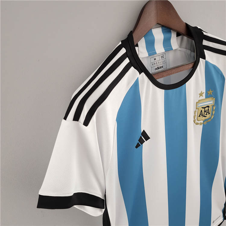 Comfort Fit Argentina World Cup 2022 Home White Soccer Jersey