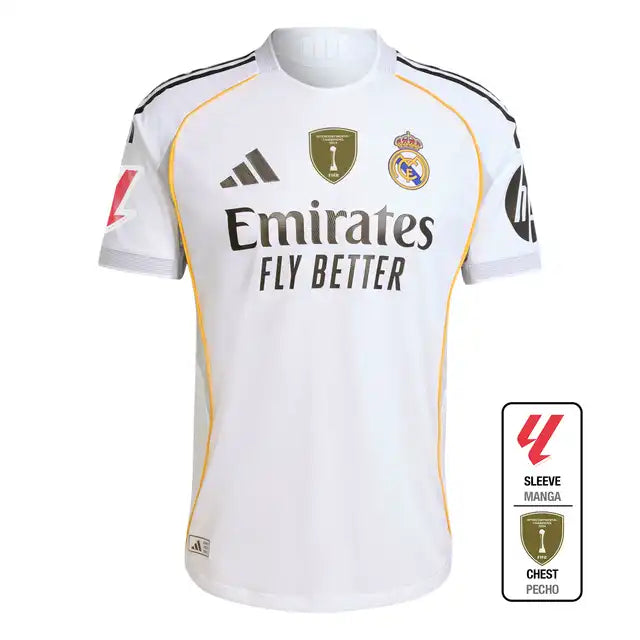 Player Version Real Madrid Home Soccer Jersey 2025/26 Authentic Kit
