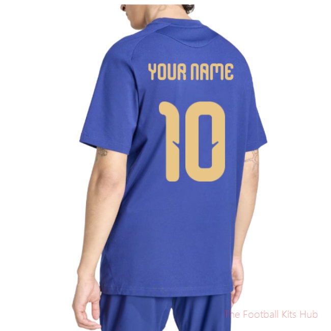 2026-2027 Italy Tiro Travel Tee (Blue) (Your Name)